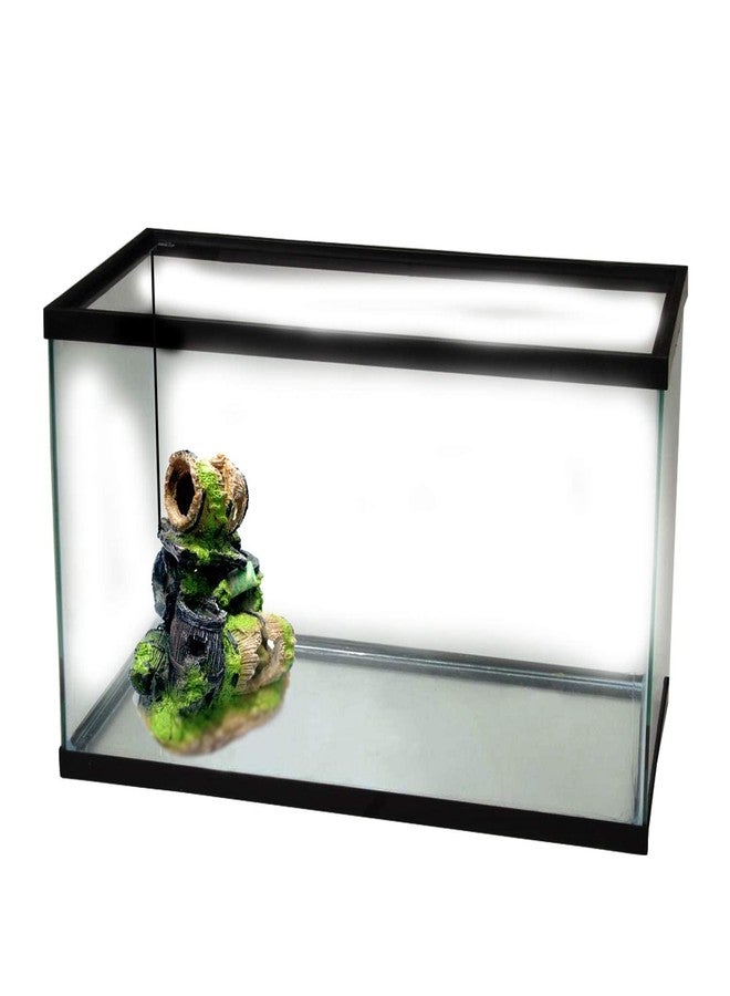 Mistletoe Resin Product Natural Looking ?Broken Barrels for Aquarium Fish Tank Decoration10.16 X 14.6 X 16.51 Cm; 380 Grams - Image 5