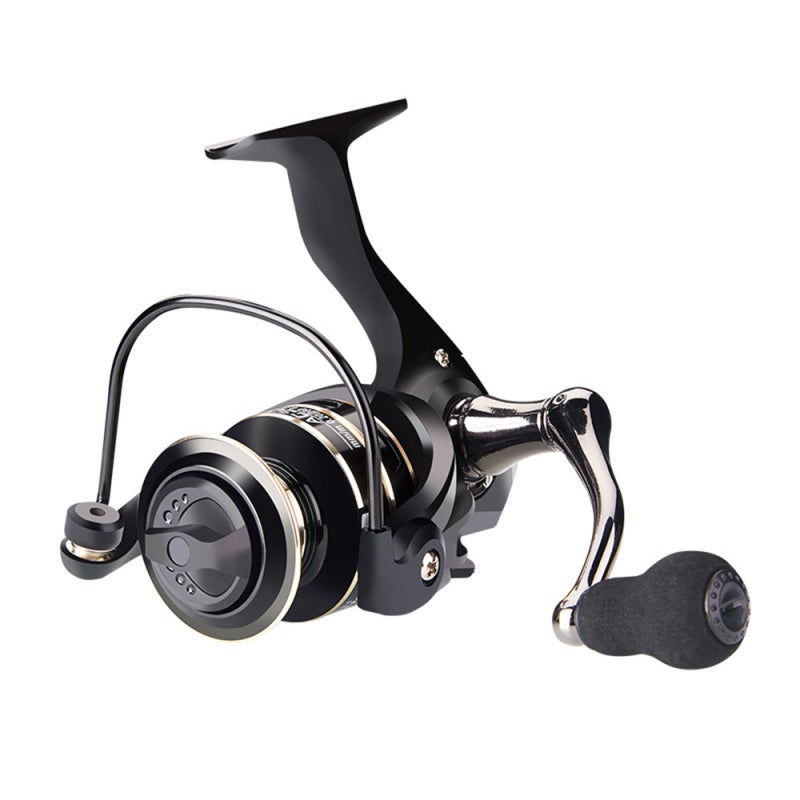 DEUKIO Mini Spinning Reel Ac4000 Super Compact Design Spinning Reel - High Strength Metal Interchangeable Handle Fishing Reel for Freshwater Saltwater Fishing - Image 2