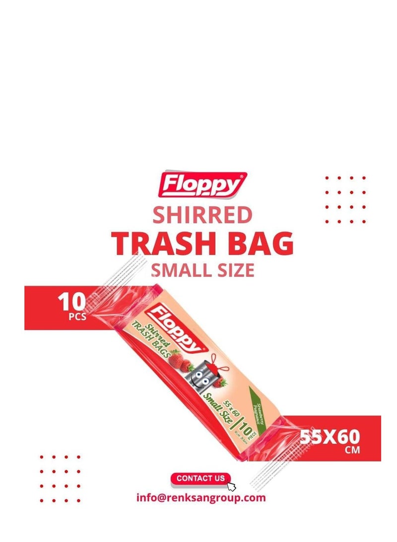 فلوبي كيس نفايات مقاس 10 بوصة 55 × 60 سم فراولة