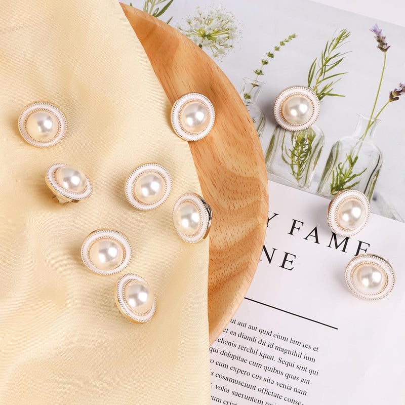 10pcs Round Pearl Buttons for Coat Clothes DIY Sewing Handcraft Tools Removable 25mm Fasteners for Jackets and Garments Craft Adornment - Image 3