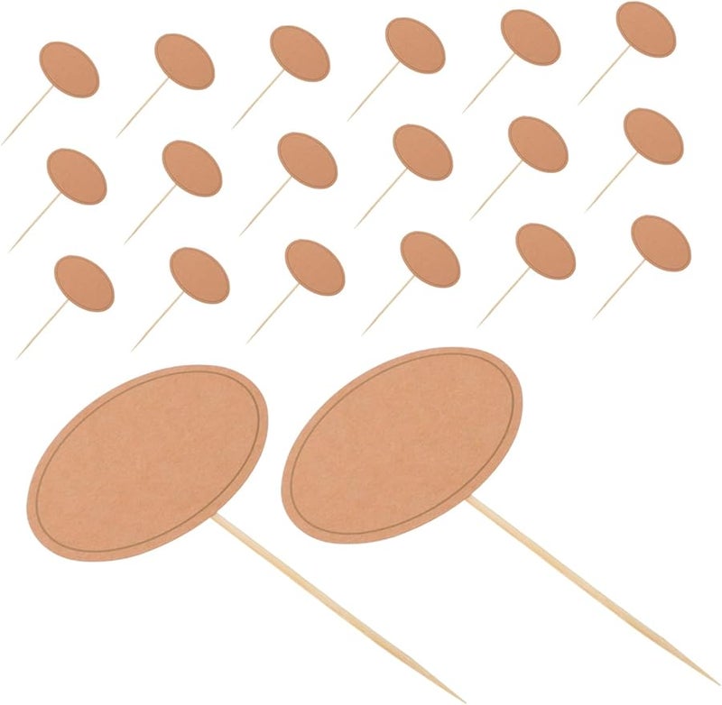 24 Pcs Reusable Blank Toothpick Flags For Buffet Food Labels Cheese Markers Charcuterie Boards - Image 2