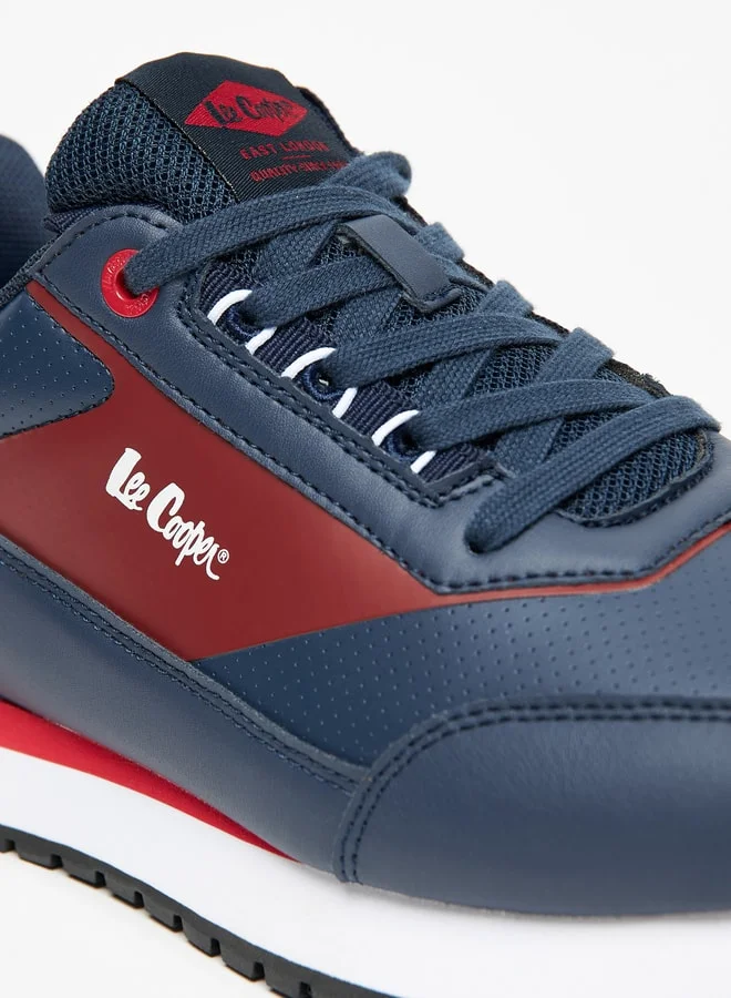Lee Cooper Mens' Colourblock Sneakers with Lace-Up Closure