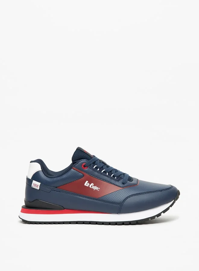 Lee Cooper Mens' Colourblock Sneakers with Lace-Up Closure