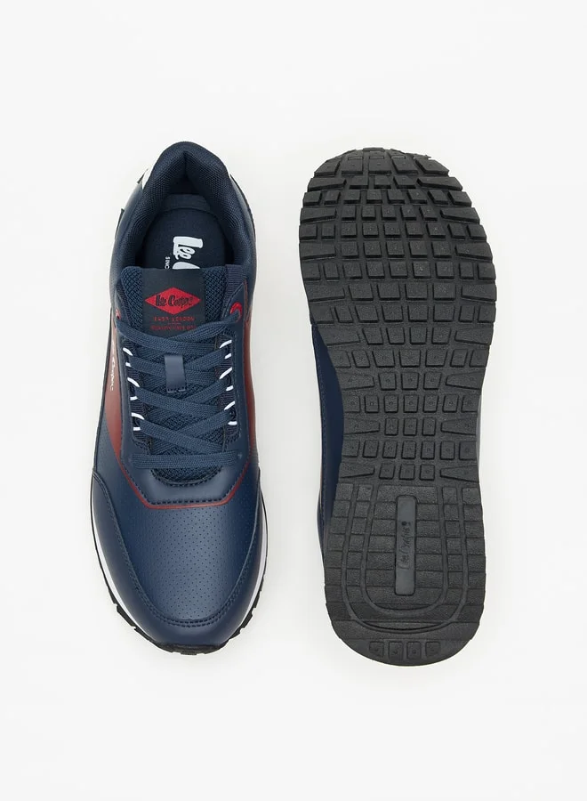 Lee Cooper Mens' Colourblock Sneakers with Lace-Up Closure