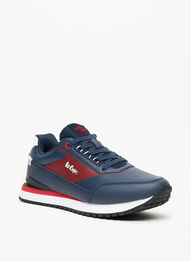 Lee Cooper Mens' Colourblock Sneakers with Lace-Up Closure