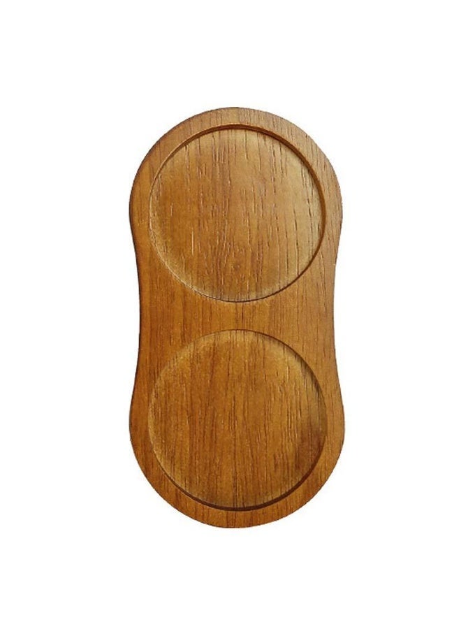 HuHa Wooden Base For Grinder Seasoning Product Storage Tray, Spec: Vintage Color 8-Letter - Image 1