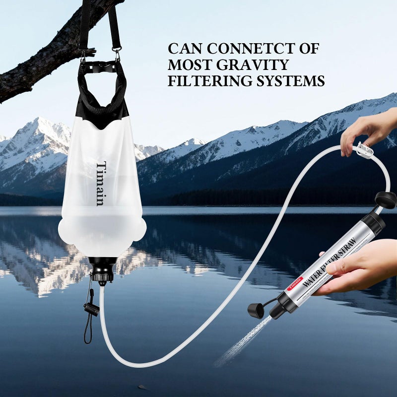 Timain 6 Pack Timain 4-Stage Filtration,High Flow Rate Water Filter Straw,Water Purifier Survival for Emergency Kits,Travel,Camping, Hiking,Fishing,Hunting (6) - Image 4