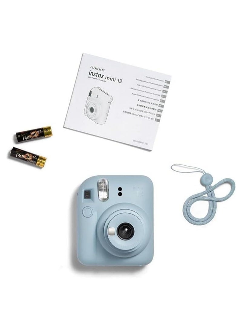 Instax instax mini 12 instant film camera, auto exposure with Built-in selfie lens, Pastel Blue  - Image 2