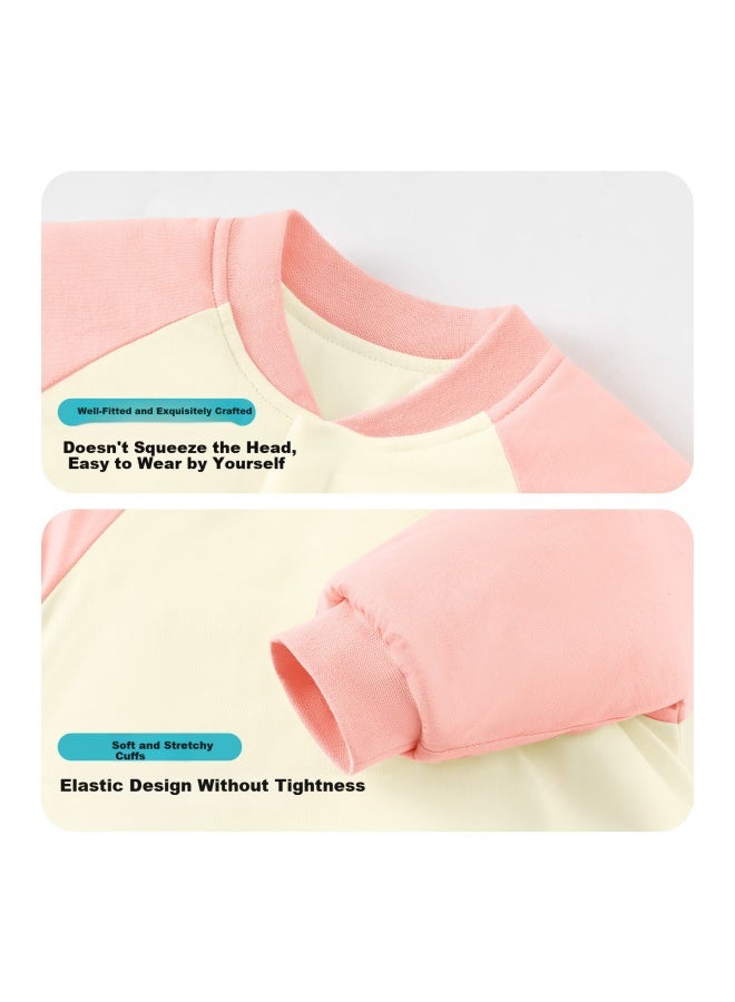 Makaloo [gift For Expectant Moms] Autumn And Winter Baby Toddler Quilted One-piece Pajamas Romper [front Opening] Pink 73cm