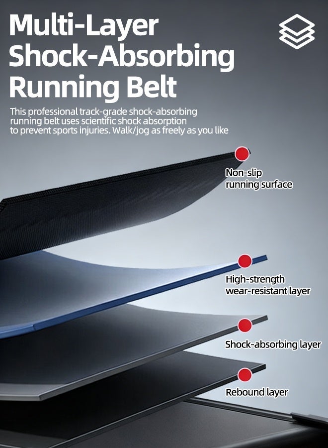 الحلم جهاز المشي القابل للطي مع نظام امتصاص الصدمات AI Air-Cushion، وميل قابل للتعديل، ومنصة جري بعرض 500 مم | صغير الحجم مناسب للاستخدام في المنزل والمكتب واللياقة البدنية في الأماكن المغلقة | مثالي للمشاة وموظفي المكاتب وممارسي الرياضة في المنزل - Image 3