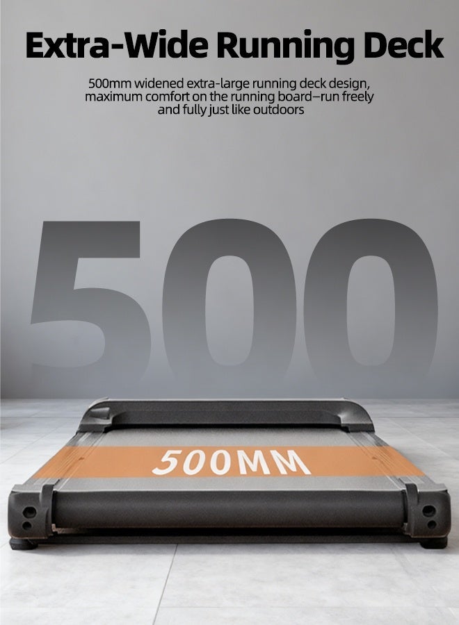 الحلم جهاز المشي القابل للطي مع نظام امتصاص الصدمات AI Air-Cushion، وميل قابل للتعديل، ومنصة جري بعرض 500 مم | صغير الحجم مناسب للاستخدام في المنزل والمكتب واللياقة البدنية في الأماكن المغلقة | مثالي للمشاة وموظفي المكاتب وممارسي الرياضة في المنزل - Image 4