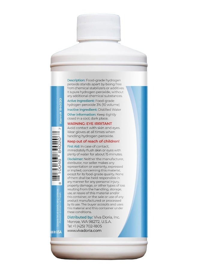 Viva Doria Hydrogen Peroxide 3 Percent, Food Grade, 16 Fluid Ounce - Image 2