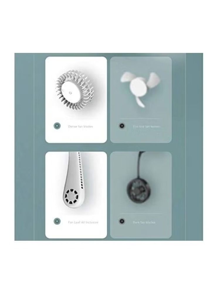 Dream Zone Bladeless Fan Portable Neck Fan 5 Gear Leafless Digital Display Hanging Neck 3000mAh Large Capacity Lazy Air Conditioner USB Handheld Small Fan - Image 2