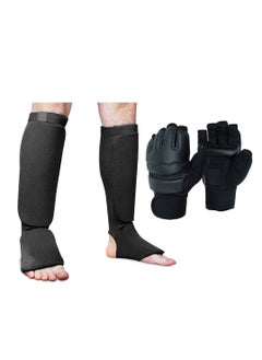 Boxing karate guards with instep guards