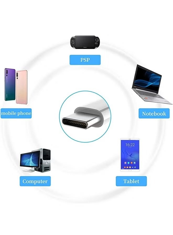 سماعات رأس سلكية من نوع C جديدة لجهاز iPhone - سماعات أذن داخلية مع ميكروفون مدمج وتحكم في مستوى الصوت، بيضاء - Image 5