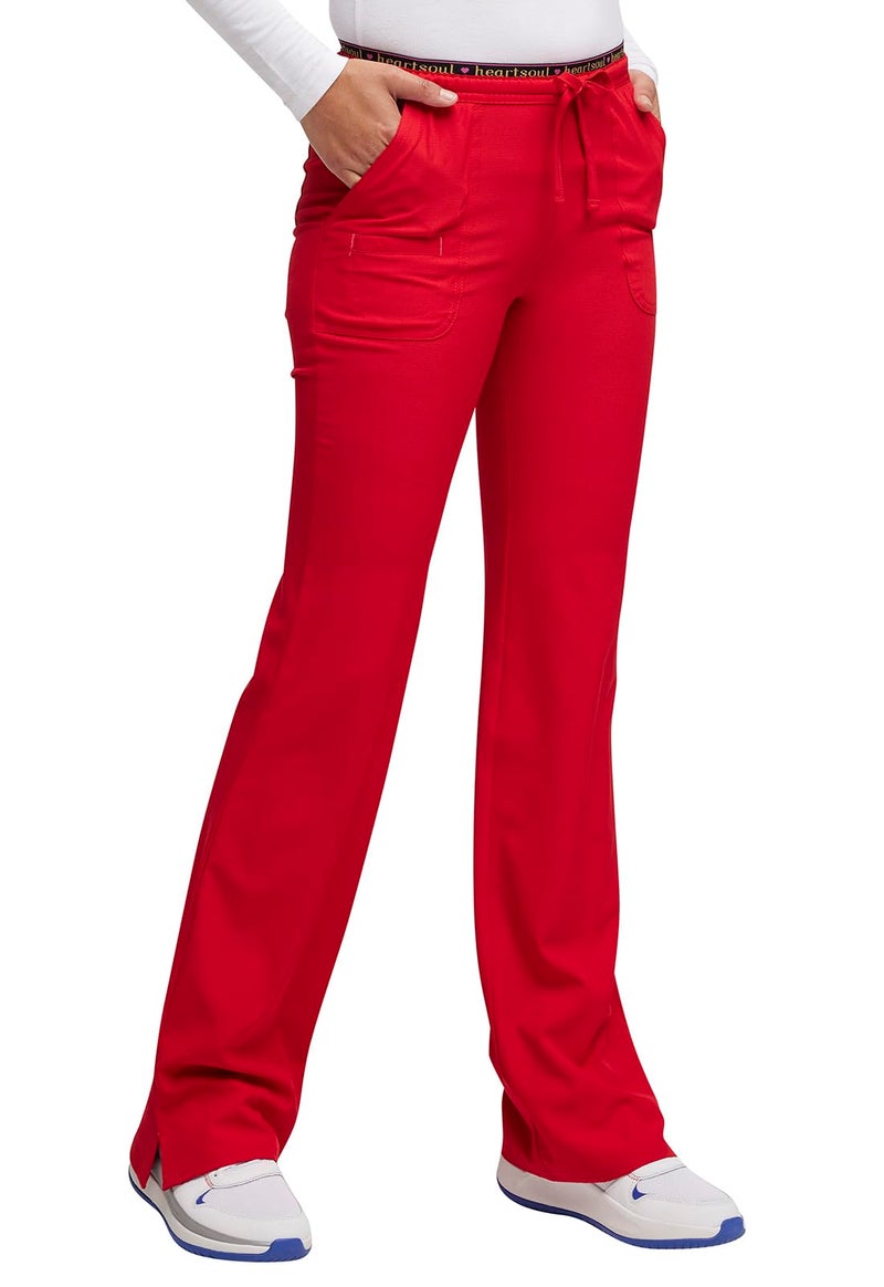 HeartSoul Scrubs Women's Heart Breaker Low Rise Drawstring Pant, Red, XX-Large - Image 2