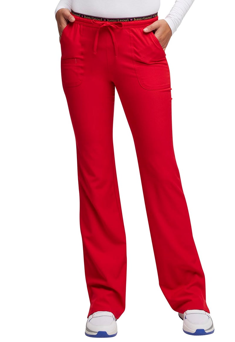 HeartSoul Scrubs Women's Heart Breaker Low Rise Drawstring Pant, Red, XX-Large - Image 4
