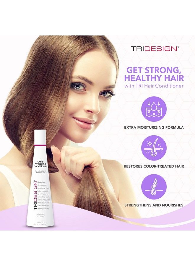 TRIDESIGN Tri Hair Conditioner For Women Or Extra Moisturizing Conditioner For Dry Hair Hair Care Restoration Conditioner For Colored Hair Adds Luminous Volume Hydration Strong & Healthy Hair 10.5 Fluid Oz - Image 4
