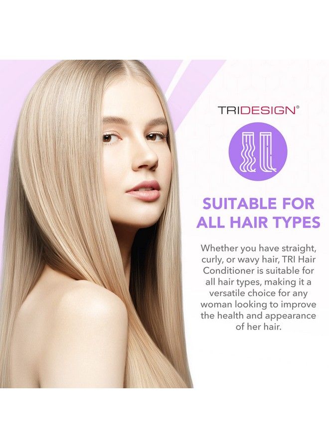 TRIDESIGN Tri Hair Conditioner For Women Or Extra Moisturizing Conditioner For Dry Hair Hair Care Restoration Conditioner For Colored Hair Adds Luminous Volume Hydration Strong & Healthy Hair 10.5 Fluid Oz - Image 5