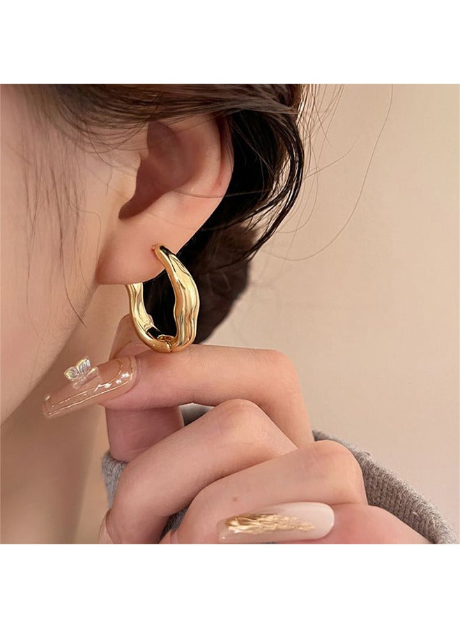 Depend Elegant Gold Plated Hoop Earrings For Women - Image 2