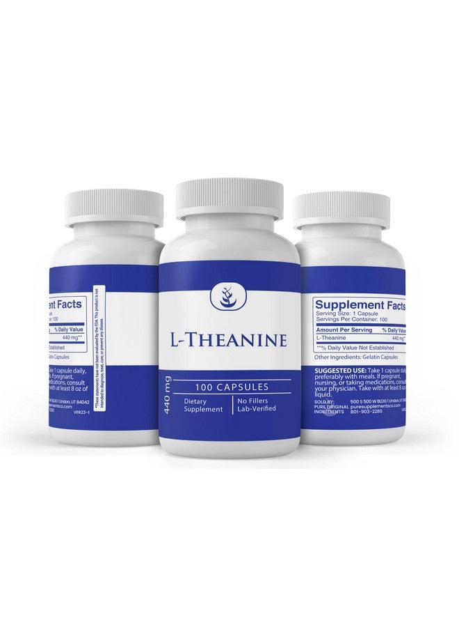 Pure Organic Ingredients Pure Original Ingredients Ltheanine (100 Capsules) Always Pure No Additives Or Fillers Lab Verified - Image 4