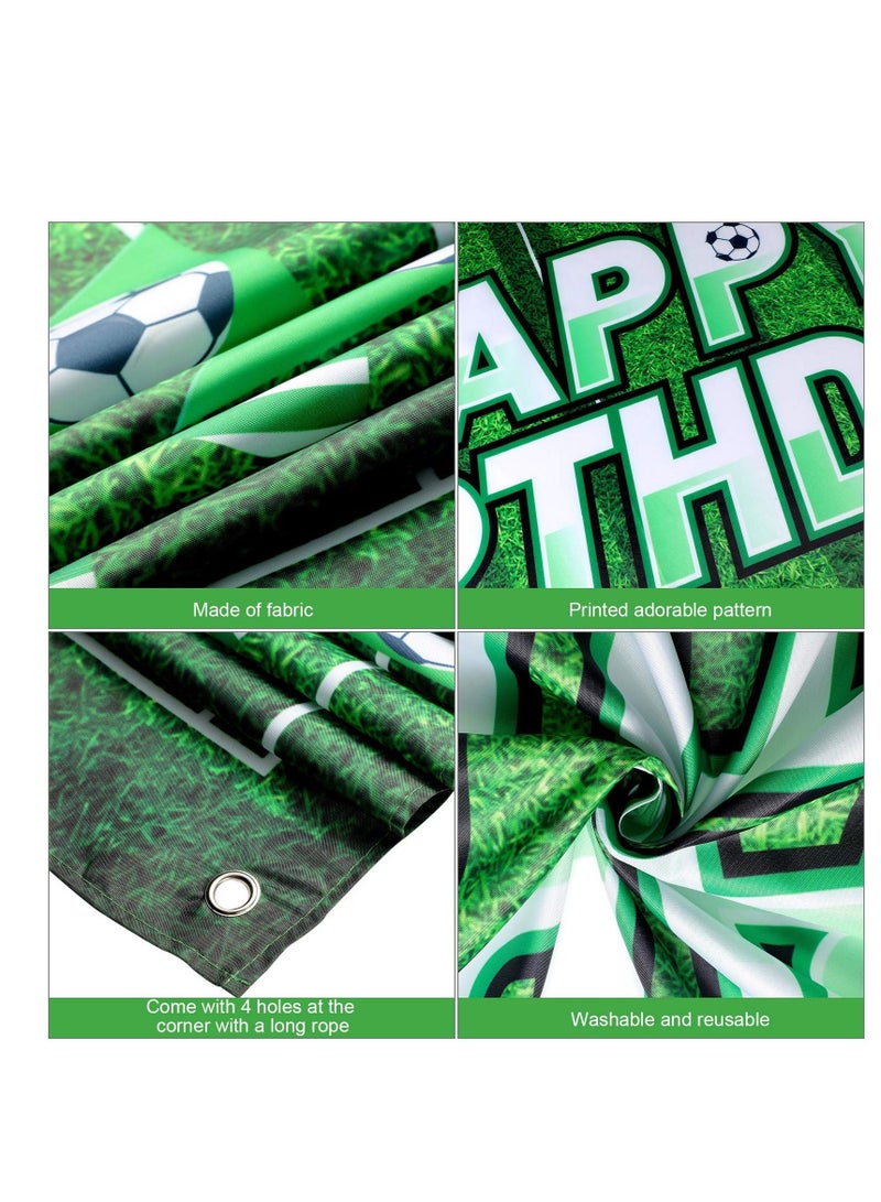SYOSI Football Party Decorations, Soccer Birthday Party Backdrop Football Field Photo Background for Soccer Theme Birthday Party Photo Booth Props for Boys Kids Cake Table Decorations, 5.9 x 3.6 Feet - Image 5