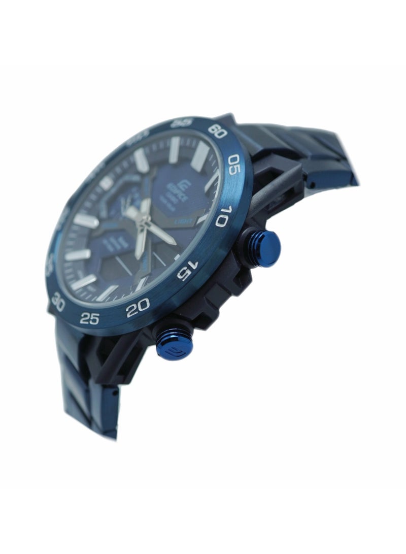 Casio Edifice Series Analog/Digital Dual Display Stainless Steel Men's Watch ECB-2000DC-1ADF (No Bluetooth) Blue - Image 2