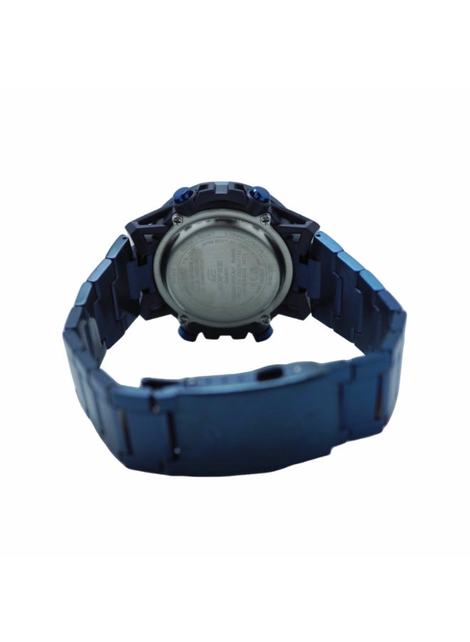 Casio Edifice Series Analog/Digital Dual Display Stainless Steel Men's Watch ECB-2000DC-1ADF (No Bluetooth) Blue - Image 3
