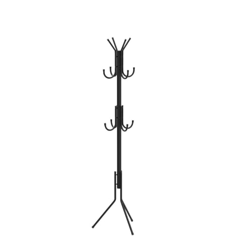 ADA Coat Rack Coat Tree Hat Hanger Holder 11 Hooks For Jacket Umbrella Tree Stand With Base Metal (Black), 20 X 20 X 17.4 Cm - Image 4