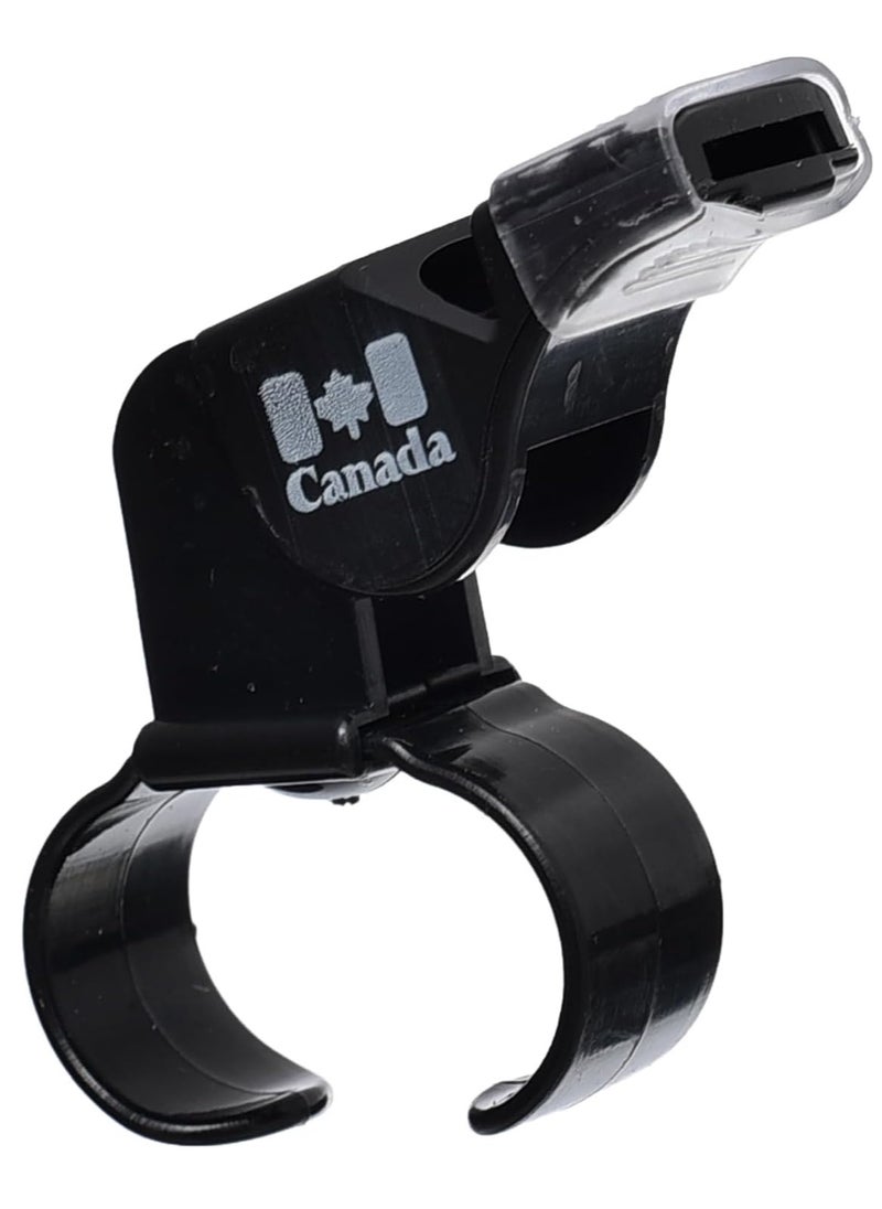 Fox 40 Classic Finger Grip Referee Whistle With Cushioned Mouth Grip For Sport, Black  - Image 2