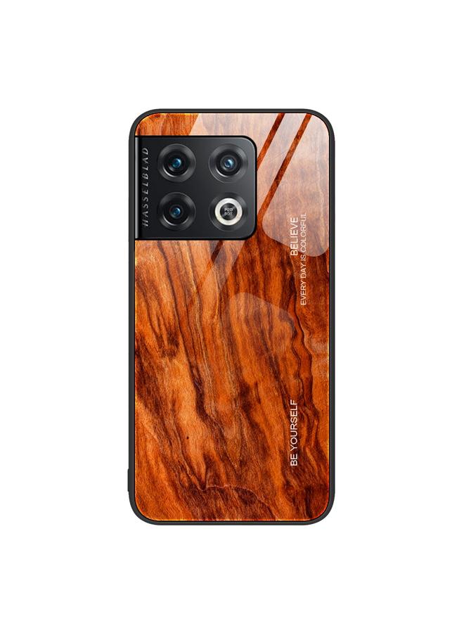 اس-توب جراب لهاتف OnePlus 10 Pro جراب واقٍ من الزجاج بحبيبات خشبية - Image 1