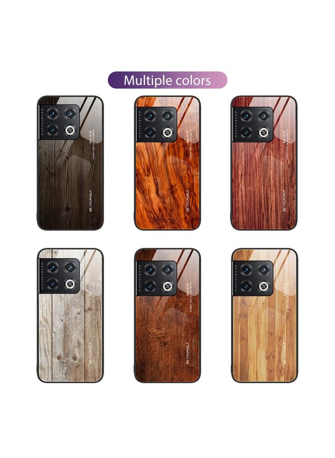 اس-توب جراب لهاتف OnePlus 10 Pro جراب واقٍ من الزجاج بحبيبات خشبية - Image 2