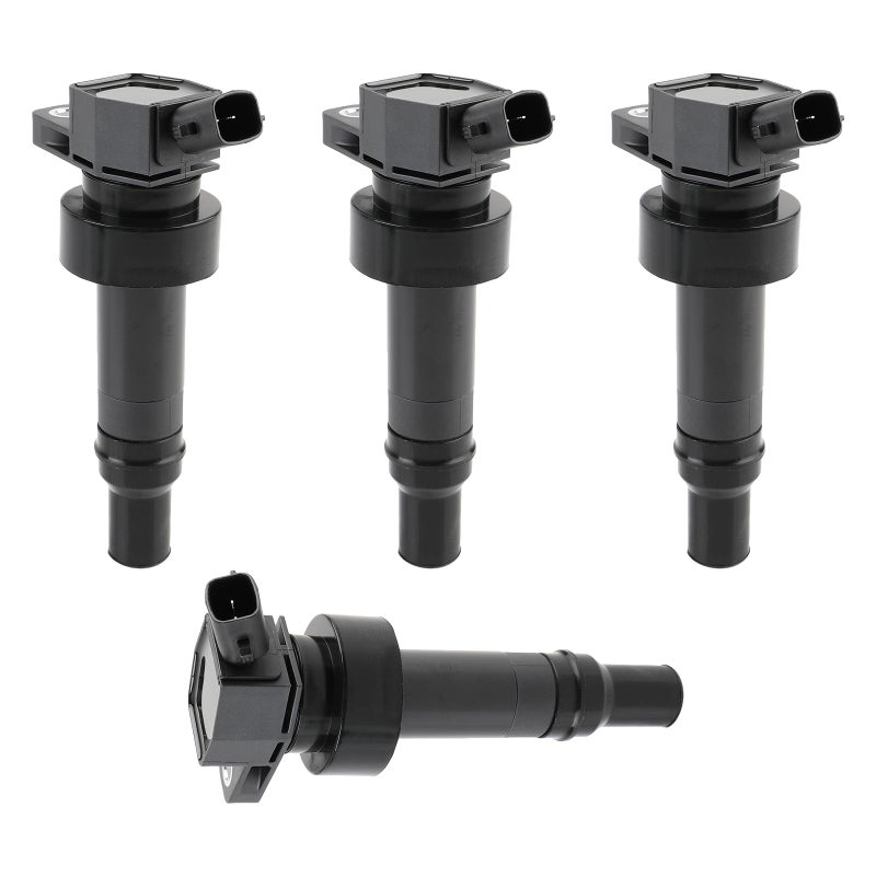 مجموعة ملفات الإشعال GoaMotors UF652 متوافقة مع كيا ريو سول 1.6 لتر L4 2012-2019، متوافقة مع هيونداي أكسنت فيلوستر 1.6 لتر L4 2012-2017 تحل محل UF652 C1803 273012B100 (مجموعة من 4)
