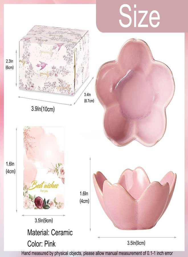 Binoster Jewelry Dish Birthday Christmas Gifts For Women Ceramic Ring Holder Jewelry Tray Vanity Organizer Pink Room Decor Aesthetic Dorm Bathroom Decor Decorative Trinket Dish for Rings Earrings Necklaces - Image 5