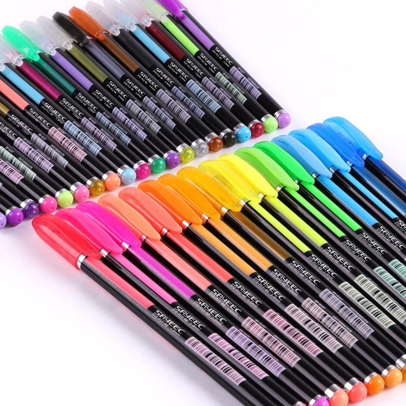Authentic Store Neon Pens/Gel Pens Set Color Gel Pens,Glitter,Metallic,Neon Pens Set Good Gift For Coloring Kids Sketching Painting Drawing By Authentic Store (Mix,Colour Pen Set Of 48) - Image 2