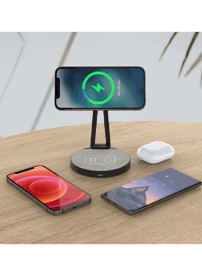 ليفيلو حامل شحن لاسلكي مغناطيسي 2 في 1 من Dualflow بقوة 15 واط - Image 2