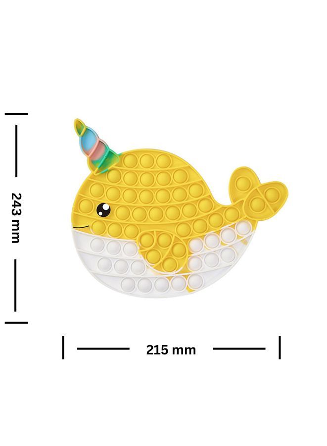 Push Pop Bubble Fidget Toy Silicone Animal Sensory Squeeze Toy Stress Relief Anti-Anxiety ADHD Autism Special Fidget Popper Gift for Kids and Adults Whale B  - Image 3