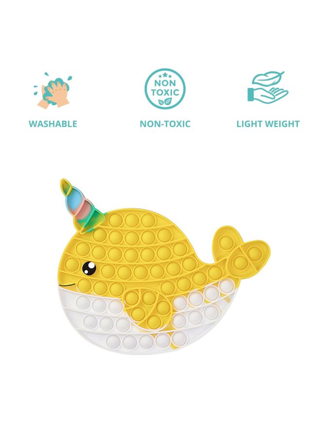 Push Pop Bubble Fidget Toy Silicone Animal Sensory Squeeze Toy Stress Relief Anti-Anxiety ADHD Autism Special Fidget Popper Gift for Kids and Adults Whale B  - Image 2