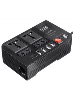 BYGD 300W Car Power Inverter DC 12V/24V to 220V AC with 4 USB Ports Fast Charging with 2 Universal Sockets with Multifunctional LED Display Photovoltaic Inverter  - Image 1