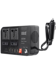 BYGD 300W Car Power Inverter DC 12V/24V to 220V AC with 4 USB Ports Fast Charging with 2 Universal Sockets with Multifunctional LED Display Photovoltaic Inverter  - Image 2