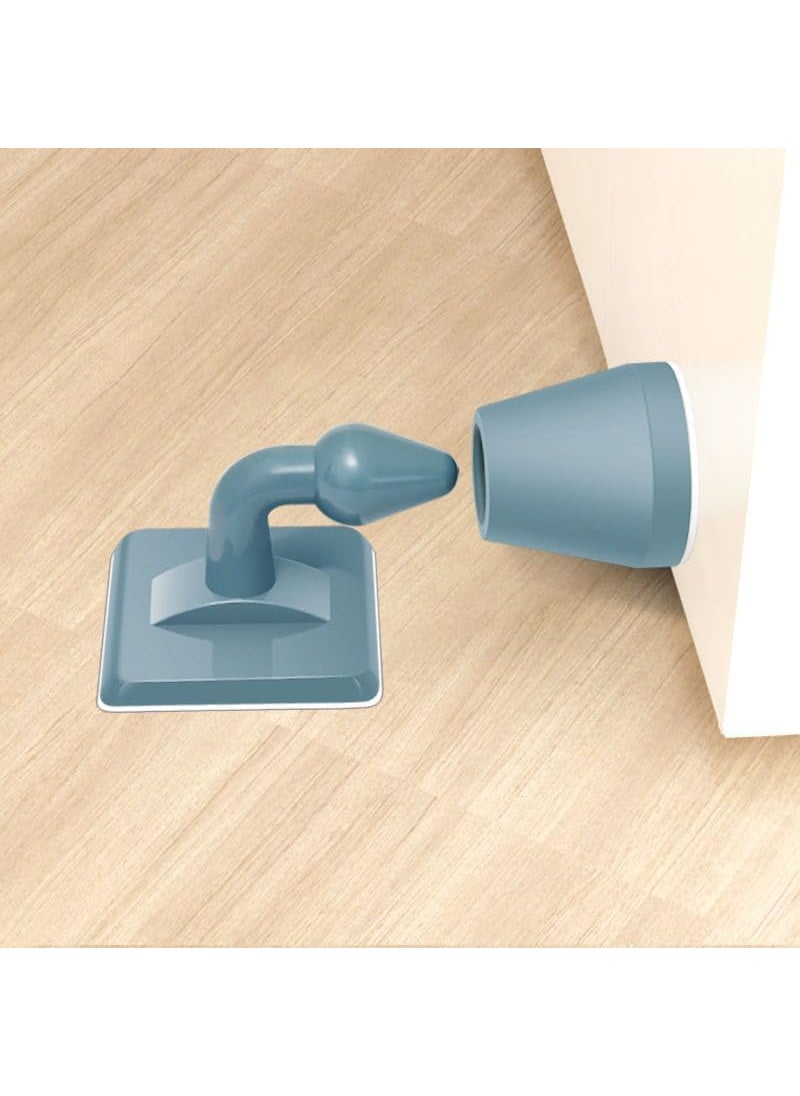VIPREKHO VIPREKHO FloorMounted Door Stopper AntiCollision Rubber Bumper with DoubleSided Tape Hidden Sticker Multicolor Pack of 1  - Image 4