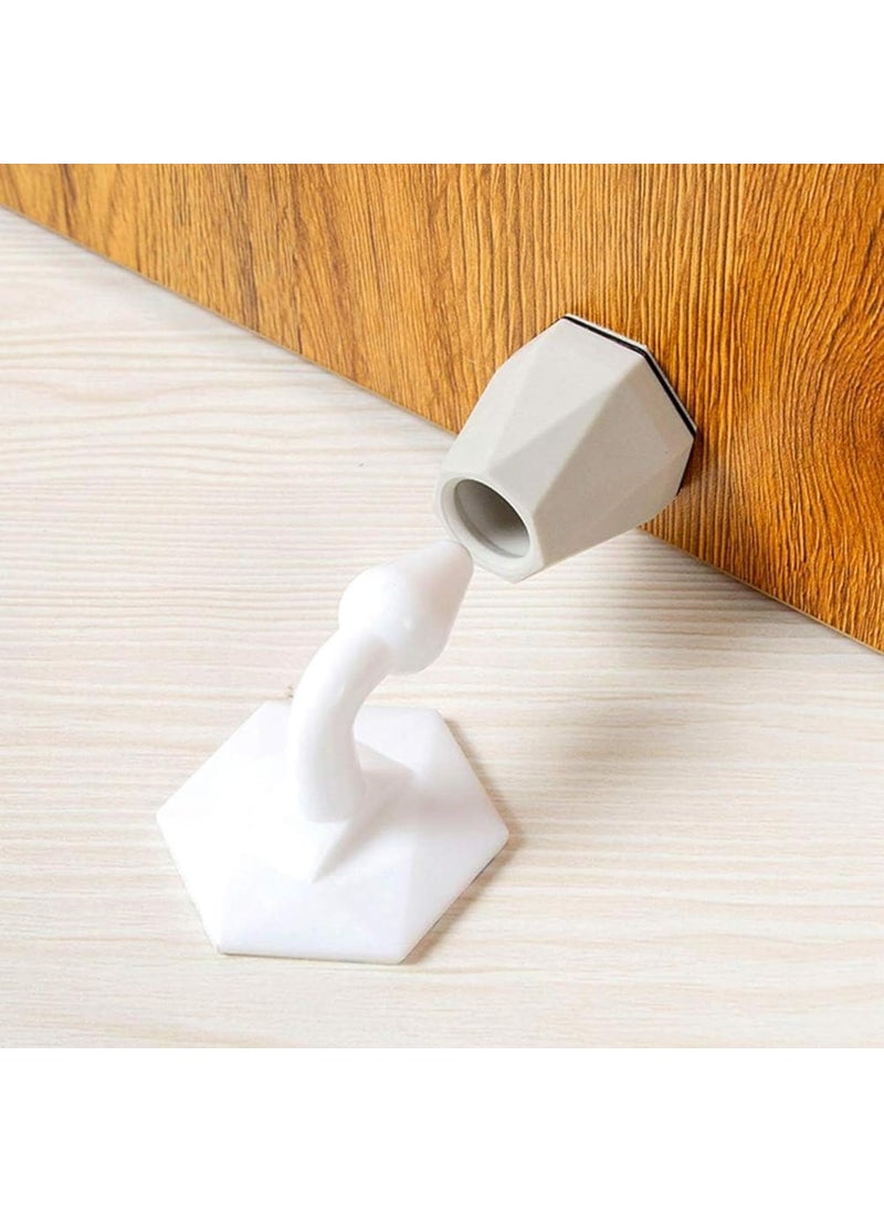 VIPREKHO VIPREKHO FloorMounted Door Stopper AntiCollision Rubber Bumper with DoubleSided Tape Hidden Sticker Multicolor Pack of 1  - Image 5