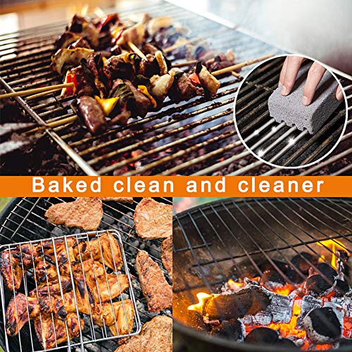 Ajmyonsp Griddle Cleaning Brick Block Heavy Duty Grill Cleaning Stone Bricks Flat Top Cookers Stone Griddle Scrubber Cleaner 3 Pack - Image 2