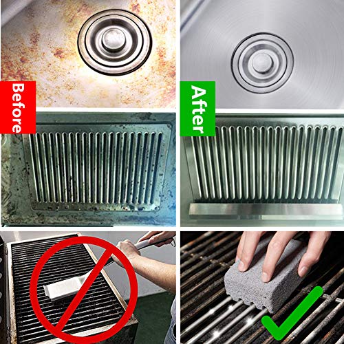 Ajmyonsp Griddle Cleaning Brick Block Heavy Duty Grill Cleaning Stone Bricks Flat Top Cookers Stone Griddle Scrubber Cleaner 3 Pack - Image 4