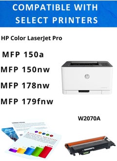 Premium 117A W2070A black Toner Cartridge , Compatible with HP Color Laser Printers MFP 179fnw, 178nw, 178nwg, 179fwg, 150a, 150nw  - Image 3