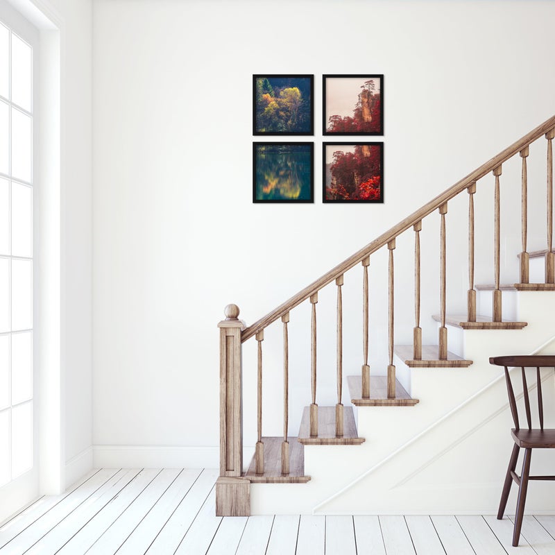 CORE ART 12x12 Picture Frame Set of 4, Display Pictures 10x10 with Mat or 12 x 12 without Mat, Multi Photo Frames Collage for Wall or Tabletop Display, Black - Image 5