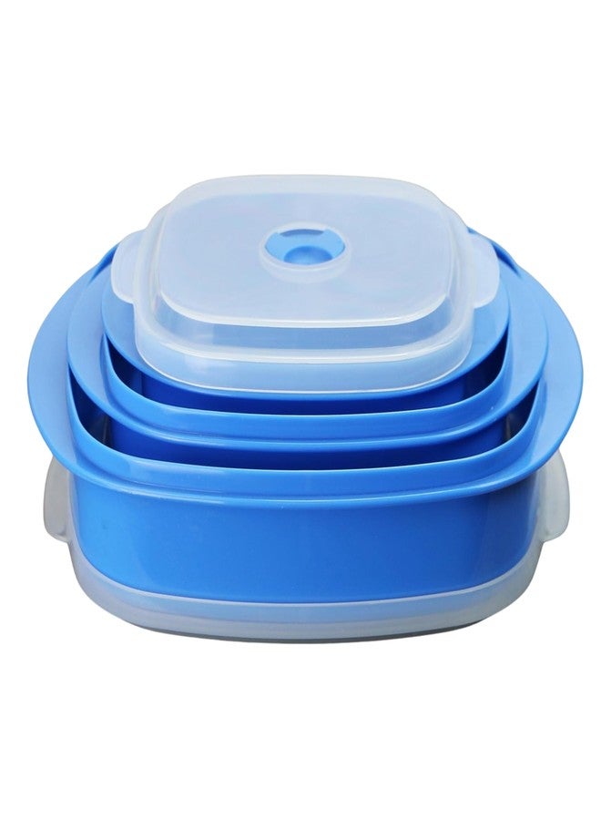 Reston Lloyd Nesting Microwave Containers, Set of 3, Adjustable Steam Vents, Airtight, Meal Prep, Durable BPA-Free Plastic- Freezer & Dishwasher Safe, Cookware & Food Storage, Anyday Cookware, Azure - Image 2