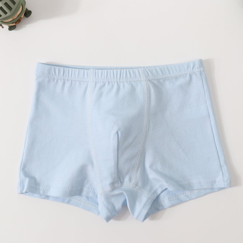 Boys underwear pure cotton childrens cotton boxer underwear baby small and medium-sized children students children 4-12 years old pure cotton boxer shorts Light gray - Image 2