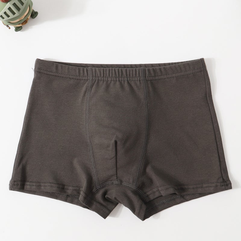 Boys underwear pure cotton childrens cotton boxer underwear baby small and medium-sized children students children 4-12 years old pure cotton boxer shorts Light gray - Image 3