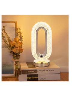 Touch Control Crystal Table Lamp – 3-Way Dimmable, USB Rechargeable, Decorative Desk Lamp